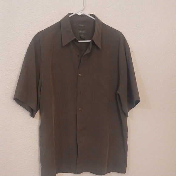 Make Offer Bruno Casual Brown Button Down Shirt - Picture 1 of 5